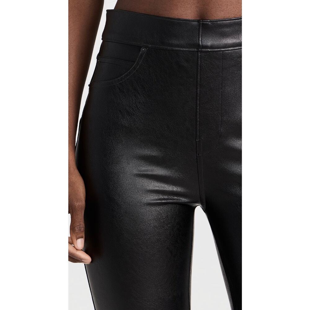 SPANX Faux Leather Like Ankle Skinny Pants, L - Picture 5 of 8